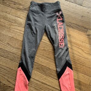 Justice Gray and Pink Kids Leggings